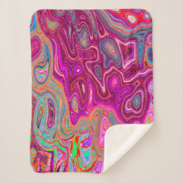 Trippy Abstrakt Magenta Rainbow Colors Retro Art Sherpadecke