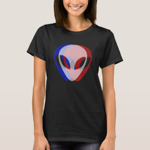 Trippy Alien Head für Techno Rave EDM Music Festiv T-Shirt