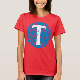 Trippy-Anfangspunkte lila Passionsmondkreis T-Shirt