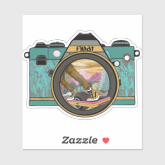 Trippy-Aufkleber für Floating-Kamera Aufkleber