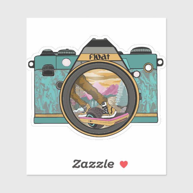 Trippy-Aufkleber für Floating-Kamera Aufkleber (Blatt)