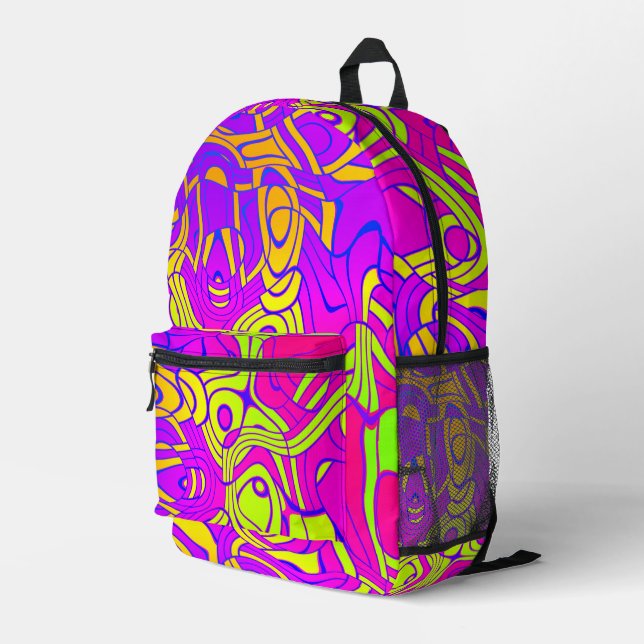 Trippy Bedruckter Rucksack (Rückseitige Ecke Rechts)