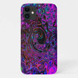 Trippy Black und Magenta Retro Liquid Swirl Case-Mate iPhone Hülle