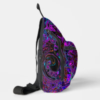 Trippy Black und Magenta Retro Liquid Swirl