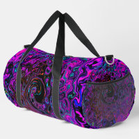 Trippy Black und Magenta Retro Liquid Swirl