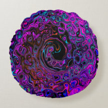 Trippy Black und Magenta Retro Liquid Swirl