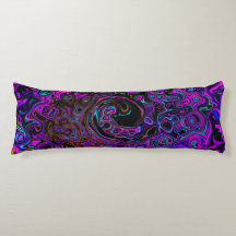 Trippy Black und Magenta Retro Liquid Swirl