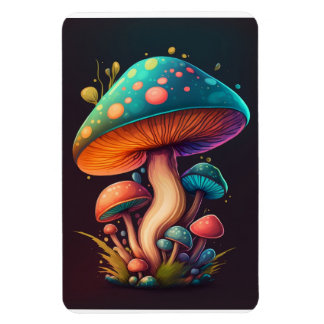 Trippy Blue Amanita Muscaria Flexible Foto Magnet