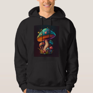 Trippy Blue Amanita Muscaria muscaria Hoody