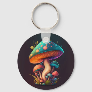 Trippy Blue Amanita Muscaria Pilz Schlüsselanhänge Schlüsselanhänger