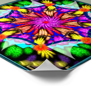 Trippy-Blume-Poster Poster