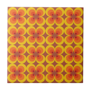 Trippy Blumen Fliese