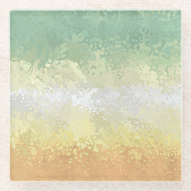 Trippy Boho Groovy Abstrakt Genderflor Pride Flag Glasuntersetzer (Vorderseite)