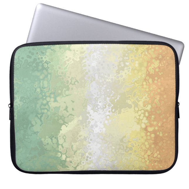 Trippy Boho Groovy Abstrakt Genderflor Pride Flag Laptopschutzhülle (Vorderseite)