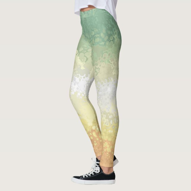 Trippy Boho Groovy Abstrakt Genderflor Pride Flag Leggings (Links)