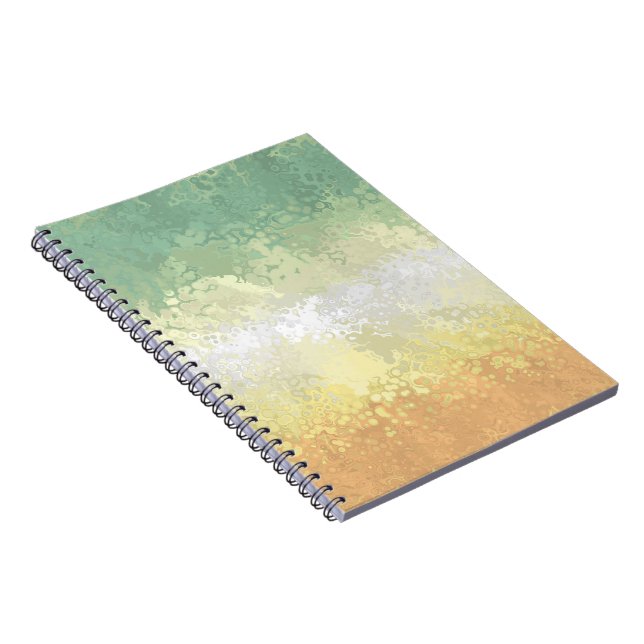 Trippy Boho Groovy Abstrakt Genderflor Pride Flag Notizblock (Rechte Seite)