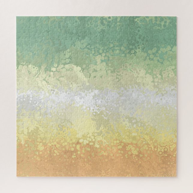 Trippy Boho Groovy Abstrakt Genderflor Pride Flag Puzzle (Vertikal)
