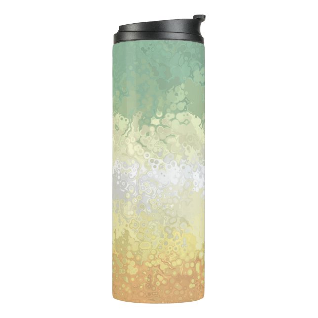 Trippy Boho Groovy Abstrakt Genderflor Pride Flag Thermosbecher (Nach links gedreht)