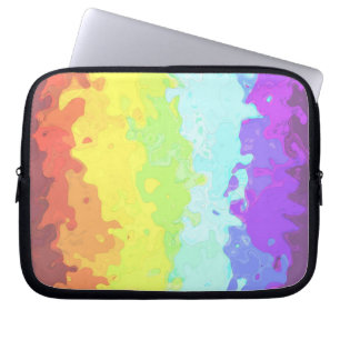 Trippy Boho Groovy Abstrakt Neurogender Pride Flag Laptopschutzhülle