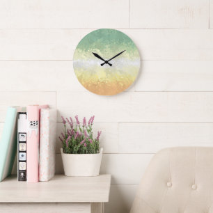 Trippy Boho Groovy Abstrakte Genderflor-Pride-Flag Große Wanduhr