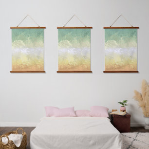 Trippy Boho Groovy Abstrakte Genderflor-Stolzflagg Wandteppich Mit Holzrahmen