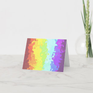 Trippy Boho Groovy Abstrakte Neurogender-Stolzflag Dankeskarte