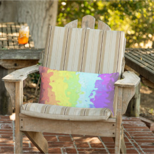 Trippy Boho Groovy Abstrakte Neurogender-Stolzflag Kissen Für Draußen