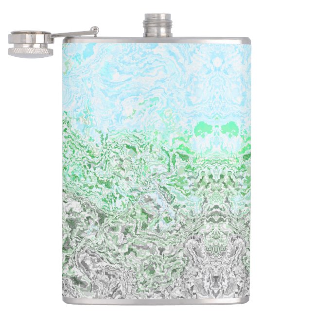 Trippy Boho Groovy Grungy Autoromantic Prilag Flachmann (Geöffnet)