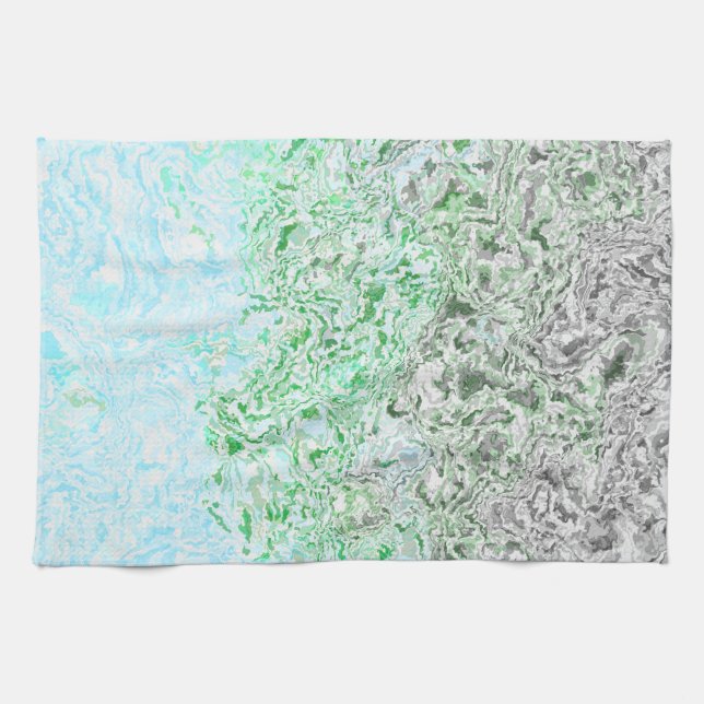 Trippy Boho Groovy Grungy Autoromantic Prilag Geschirrtuch (Horizontal)