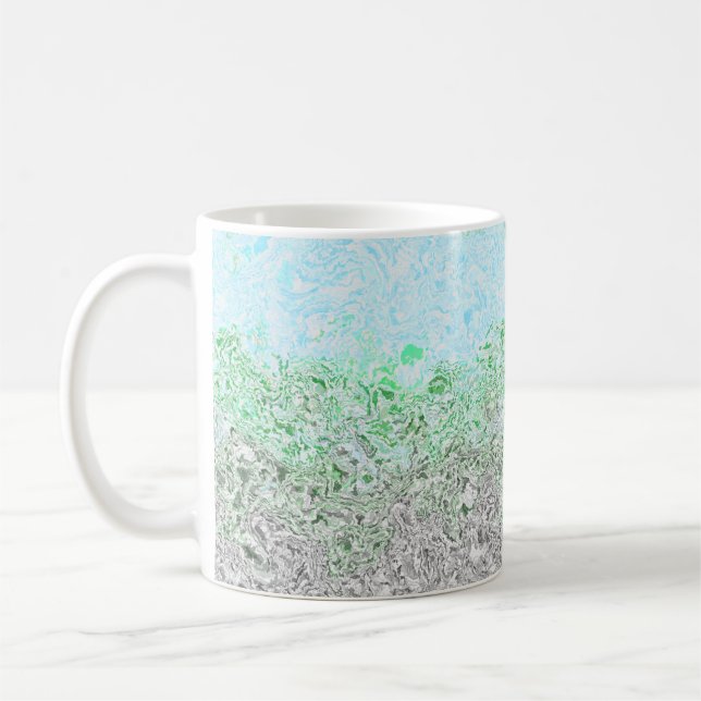 Trippy Boho Groovy Grungy Autoromantic Prilag Kaffeetasse (Links)