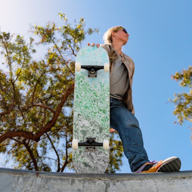 Trippy Boho Groovy Grungy Autoromantic Prilag Skateboard (Außenbereich 1)