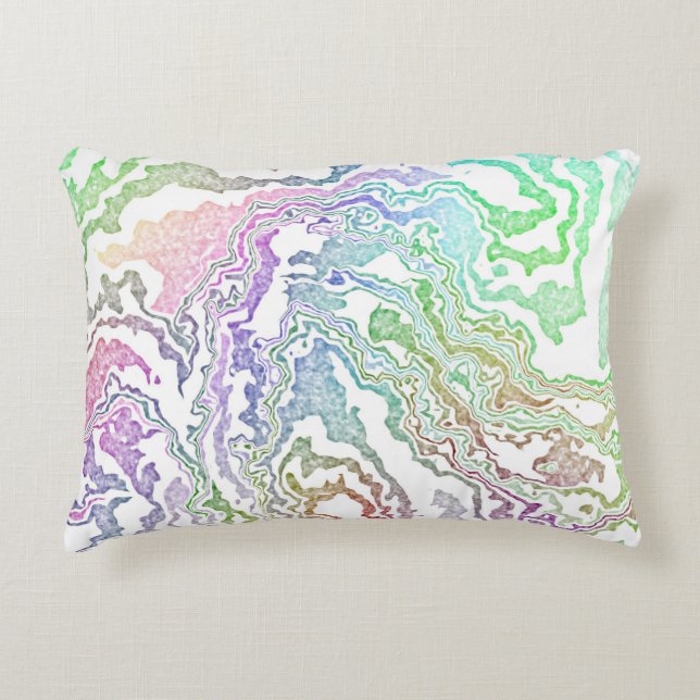 Trippy Boho Marble Abstrakt Dekokissen (Vorderseite)