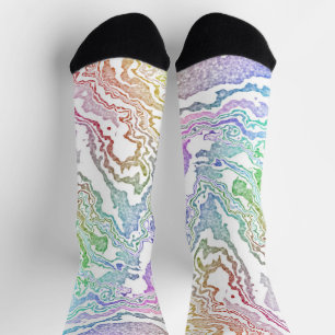 Trippy Boho Marble Abstrakt Socken