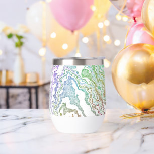 Trippy Boho Marmorierte Bunte Regenbogen-Abstrakt