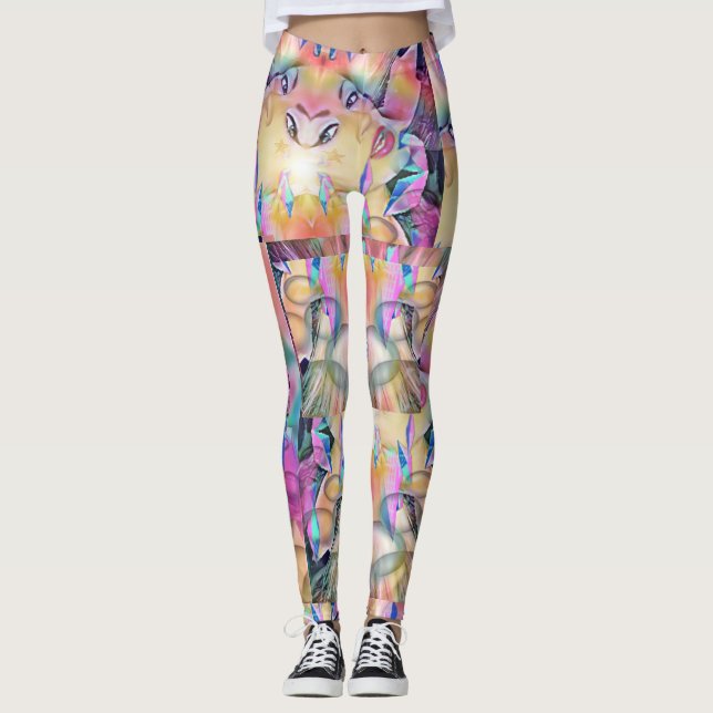 Trippy Bubble Crystal Goddess! Leggings (Vorderseite)