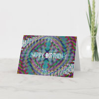 Trippy Colorful Abstact GeburtstagIllusion