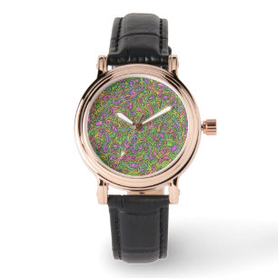 Trippy Colorful Bloc Armbanduhr