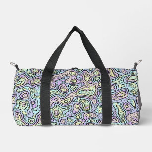 Trippy Colorful Bloc Duffle Bag