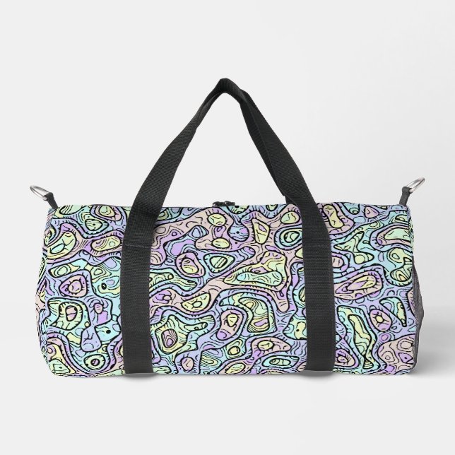 Trippy Colorful Bloc Duffle Bag (Vorderseite)
