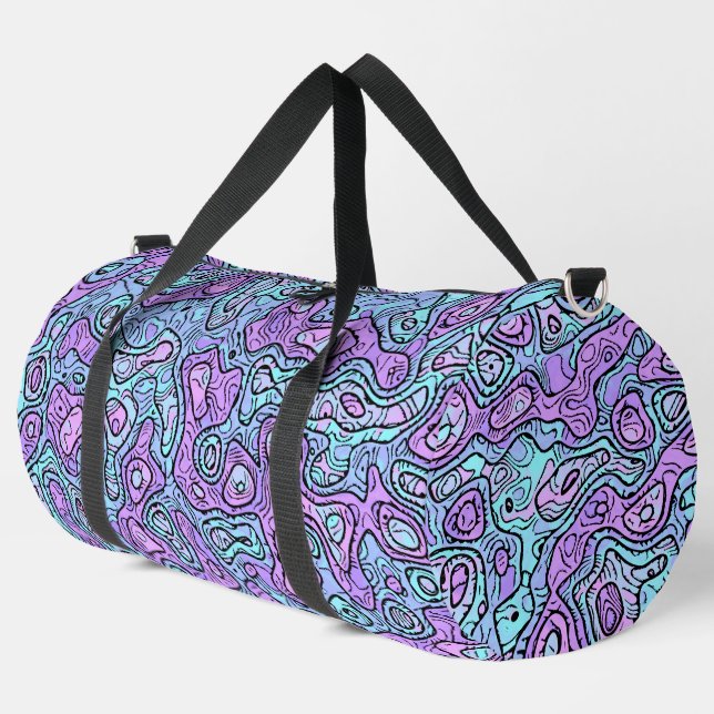 Trippy Colorful Bloc Duffle Bag (Linke Ecke)