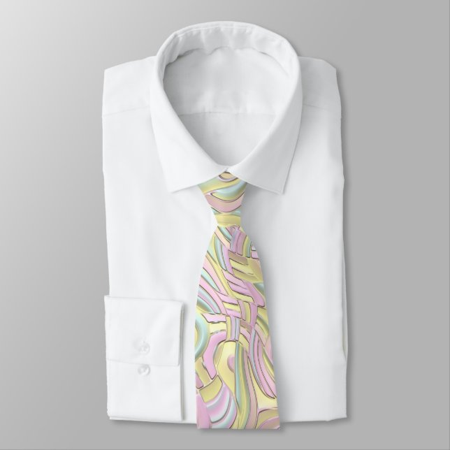 Trippy-Colority-3D-Wirbel Krawatte (Gebunden)