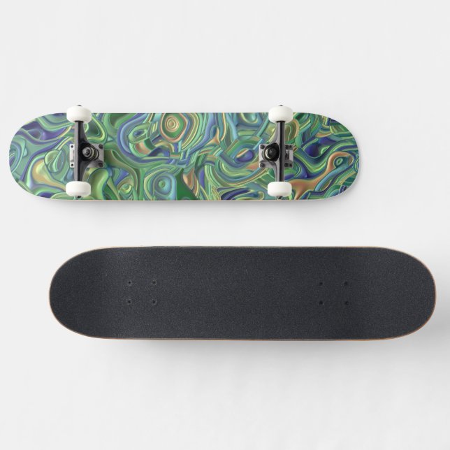 Trippy-Colority-3D-Wirbel Skateboard (Horizontal)