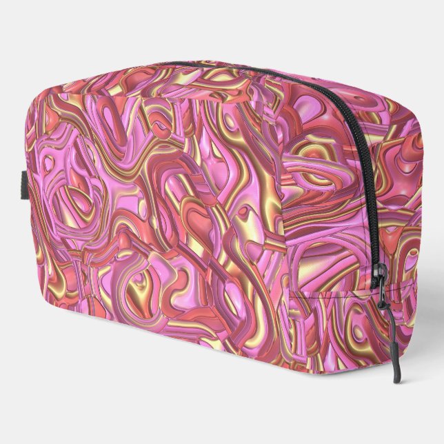 Trippy-Colority-3D-Wirbel Waschbeutel (Rechte Ecke)
