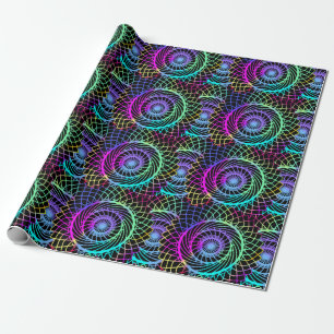 Trippy Crazy Colorful Circle Mind Mandala Geschenkpapier