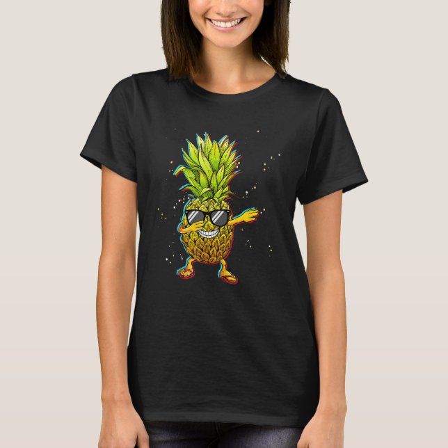 Trippy Dabbing Pineapple Vacation Cruise T-Shirt (Vorderseite)