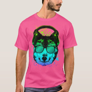 Trippy Dj Edm Techno House Wolves Psychedelic Wolf T-Shirt