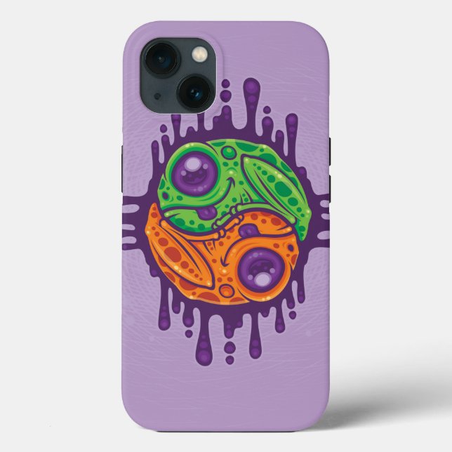 Trippy Drippy Frog Yin Yang Case-Mate iPhone Hülle (Rückseite)