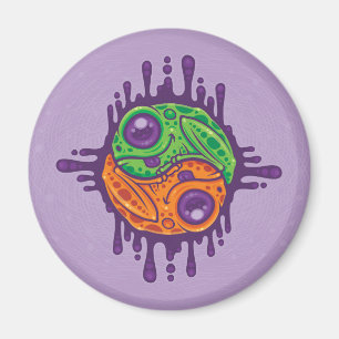 Trippy Drippy Frog Yin Yang Magnet