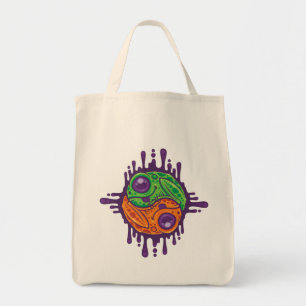 Trippy Drippy Frog Yin Yang Tragetasche