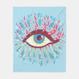 Trippy Eye Psychedelic Art Fleecedecke